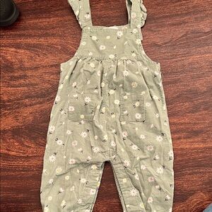 Angel Dear Sage Floral Kids Overalls